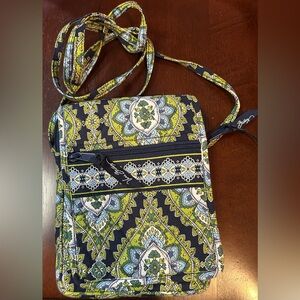 Vera Bradley Navy and Lime Crossbody Bag